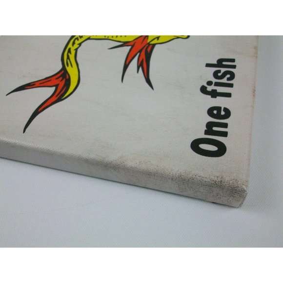 Dr Seuss 8X8 Canvas Wall Art Set One Fish Two - Picture 5 of 8